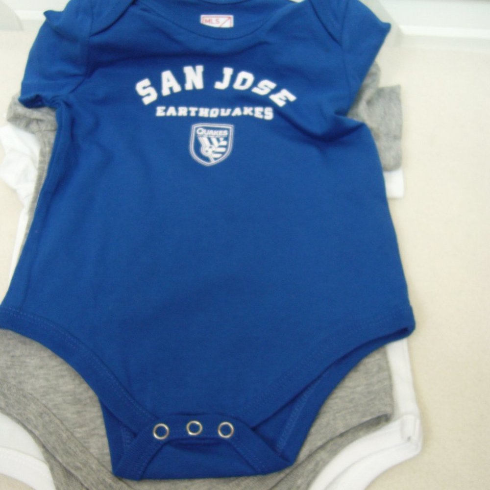 MLS San Jose Earthquakes Soccer 3 pk Bodysuit